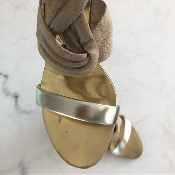 MICHAEL KORS Suede Shoes with Gold Straps - Picture 10 of 10